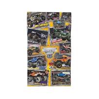 Klasikinis Monster Jam raštas Minkštas veido rankšluostis Greitai džiūstantis Baseino vonios Medvilniniai rankšluosčiai Kvėpuojantis W30*H60(CM)