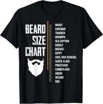 Barzdos matavimo lentelė Barzdos ilgis Juokinga augimo lentelė Dovana Unisex marškinėlis 4XL