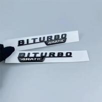 3D ABS Automobilio Galinės Bagažinės Logotipo Raidės BITURBO TURBO 4MATIC Emblema Lipdukas Skirta Mercedes AMG C43 C 43 AMG W205 W204 Priedai