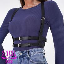 Pu Leather Chest Harness Belt For Women, Plus Size Belt, Punk  Body Harness Belt, Rave Outfit Harness Belt. S black