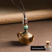 Green Sandalwood Teapot Keychain & Phone Charm