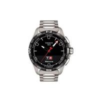 Tissot T-Sport serijos kvarcinis mechanizmas Šveicariškas lengvas išmanusis saulės energija maitinamas lietimui jautrus ekranas Laikrodis Vyriški laikrodžiai Juodas titanas T121.420.44.051.00 Regular Watch Box,Black Dial T121.420.44.051.00 black