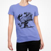Playful Chinchilla on Roller Skates T-Shirt 2XL