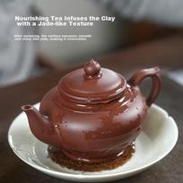 Yixing Purple Clay Teapot, Handmade Tea Pot [Original Ore Purple Clay], Brewing Tea Set with Xiao Ying Pot, 238ml Gift Box