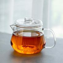 Yaji Tea Set, Transparent Heat-Resistant Glass Teapot with Filter, Tea-Water Separation Glass Teapot, 550ml Tea Set, Brewing Pot