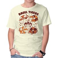 Unisex Crew Neck T-Shirt Bagel Tigers Graphic Short Sleeve Casual Tee XXXXL