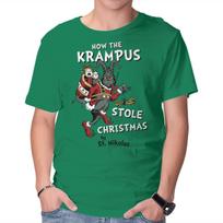Unisex Crew Neck T-Shirt How The Krampus Stole Christmas Graphic Short Sleeve Casual Tee XXXXL