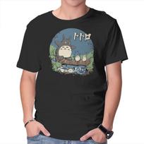 Unisex Crew Neck T-Shirt Neighbors in the Woods Graphic Short Sleeve Casual Tee M