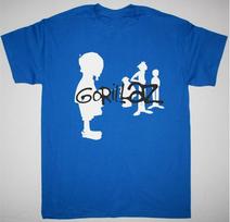 Men's and Women's T-shirts VTG GORILLAZ BAND SILOUHETTE Heavy Cotton Blue S-5XL XXXL