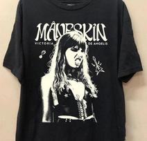 Men's and Women's T-shirts Vtg Maneskin Band World Tour 2023 Cotton Black S-5XL Unisex Shirt BT044 XL