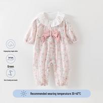 Pure Cotton Summer Baby Onesie - Soft Newborn Romper & Air Conditioning Suit 90 (15 months-2 years, 21-24 lbs)