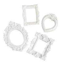 4Pcs Mini Picture Frame Tiny Baroques Ornate Frame for DIY Jewelry Display Wall Decors Small Resin Antique Photo Frame balta