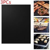 Papiers et feuilles de cuisson,1-2-3-5 pièces Ptfe antiadhésif Barbecue gril Pad Barbecue plaque de cuisson - Type Black 3PCs #A