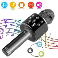 Microphone Karaoke Sans Fil Bluetooth - Noir et gris - Electrique - Intérieur - Mixte pilka