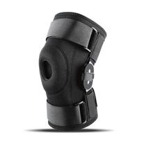 Adjustable Knee Brace for Men Women Hinged Open Patella Support with Side Stabilizers Breathable Black Running Knee Pads S juoda