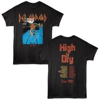 Def Leppard 1981 High N Dry Tour Locations Men's T Shirt M