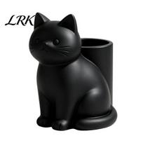Artistic Pen Stand Cute Cat Holder, 3D Printed Kitten Pencil Cup, Multi-functional Soft Decoration Desk Accessory Desktop Organizer for Makeup juoda