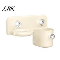 Cord Wrap Hair Dryer Rack Holder with Storage Box, Wall Mounted Winding Design, No Drilling Installation Cream Style Organizer for Bathroom balta