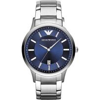 Emporio Armani AR2477 Klasikinis mėlynas ciferblatas Vyriškas laikrodis 43mm sidabras