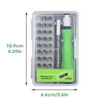 32-in-1 Precision Screwdriver Kit Portable Computer Phone Repair Tool Magnetic Bit Set For PC Cellphone Game Console Eyeglasses