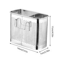 Compartment Cutlery Rack Portable Metal Drying Holder With Hook Drying Rack With Hook For Kitchen Sinks Counter Home House sidabras