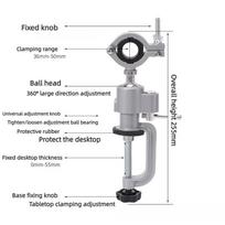 360 Degree Rotating Universal Bench Vise Clamp Holder Adjustable Desk Mount Tool Stand for Rotary Tools and Drilling Operations