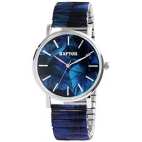 Montre femme - RAPTOR - Colorful Edition - Boîtier 36 mm - Cadran bleu - Bracelet acier extensible mėlyna