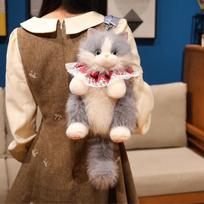 Cute Ragdoll Cat Backpacks Stuffed Animal Poodle Bag Girls Shoulders Bags Plush Student Schoolbags Backpack Kittens Toys for Boy about 45-50cm