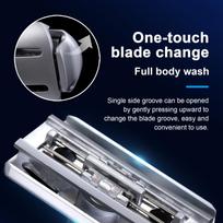 Manual Beard Trimmer   Sharpness Versatile Portable Beard Shaving Tool for Men Silver