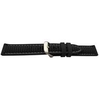 Bracelet montre - MY-MONTRE - Silicone coutures blanches - 22mm (compatible 20mm) - Boucle acier inox - Long. 205mm juoda