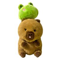 18/25cm Cartoon Frog Panda Capybara Rabbit Plush Toys Lovely Stuffed Animal Pillow Creative Toy for Kids Girls Birthday Gift 18cm