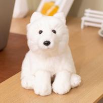 Hot 22cm Simulation Fat White Nine-tailed Fox Plush Toy Stuffed Fox Animal High Quality Gumiho Birthday Gift Toy Home Decor Toy 20-22cm balta