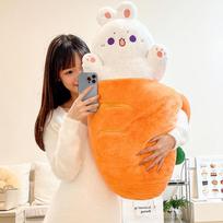 30-80CM Kūrybingi Taiyaki Katės Triušio Pliušiniai Žaislai Pūkuoti Gyvūnai Pliušinis Žaislas Lizdo Pagalvė Didelė Žuvis Morkos Pagalvėlė Miela Lėlė Mergaitėms about 30cm