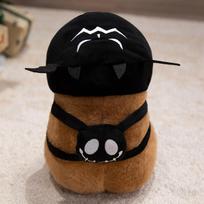 Cute Pumpkin Hat Capybara Doll Stuffed Plush Toy Cartoon Capybara with Bat Animal Cute Halloween Gift Doll 20cm