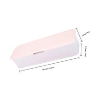 Charging Cable Box Plastic Cord Storage Organizer with Lid Multi-Grid Design for Data Cables Fast Access Easy Cleaning rožinė