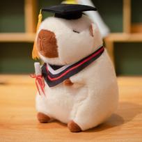 Graduation Doctor Capybara Plush Toys Adorable Animals Capybara Stuffed Plush Dolls Congratulations Graduation Season Gifts 23cm balta