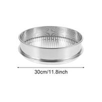 4.5MM 8mm 10MM Stainless Steel Soil Sifter Round Hole Mesh Sieve Tools Household Coffee Bean Sieve Horticultural Gravel Sifter