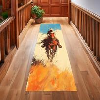 Ilgas takelis kilimas koridoriui Vakarų kaubojus Arklių kilimas Namų dekoracija Ilgas juostinis kilimėlis Kilimas Vakarų stiliaus raštas 40X120CM