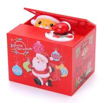 Santa Claus ATM Music Password Safe: Automatic Bill Rolling Piggy Bank for Stealing Money - Ideal Christmas Gift and Savings Bank