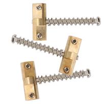 3Pcs Guitar Bridge Saddles Brass Recessed String Support Replacement for Stringed Instrument