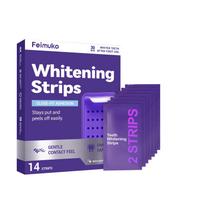 Feimuko Purple Shimmer Teeth Whitening Strips - Easy, Portable, Daily Oral Care.