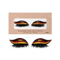False Eyelashes with Flag Design, Easy to Apply, 1 Pair One Size