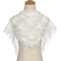 Sweet Sun Protection Lace Scarf with Tassel Bohemia Printed Wraps Hair Band Korean Style Flower Triangle Headband Church balta