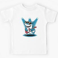 Shark Playing Guitar Kids T-Shirt 120