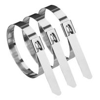20 Pcs 304 Stainless Cable Ties, Zip Ties for Cable Management One Size sidabras