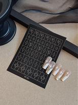 Hollow Spray Painting Nail Art Stickers with Adhesive: Heart, Star & Butterfly Gradient Stencils Laser-Cut Star
