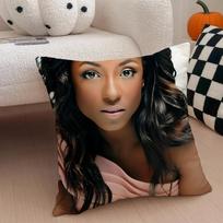 R-Rutina Wesley Cushion Cover Linen Pillow Case Soft Breathable Protective Couch Room Decoration Peach skin 18*18(CM)-1Pcs