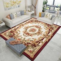 Persiškas 3D gėlių rašto kilimas Didelio ploto svetainės sofos kilimas Neslystantis miegamojo dekoras Poilsio kilimas Plaunamas Kavos staliuko kilimėlis 60x90cm door mat