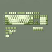 124 klavišai/rinkinys DA profilis Matcha žalia Klavišų dangteliai PBT Dažų sublimacija Klavišams Mechaninei klaviatūrai 61 64 84 9