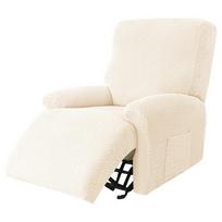 Recliner Sofa Cover Lazy Chair Solid Color Cushion Cover Sofa Cover 1/2/3/4 Seat Waterproof Leaf Texture Sofa 1 Seater